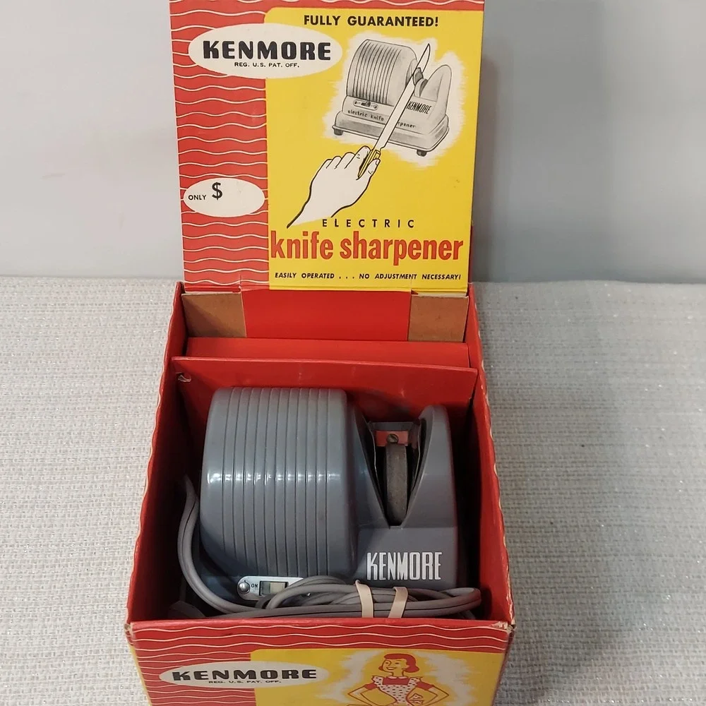 Vtg Kenmore Electric Knife Sharpener Model 8353 w/original Box, Pamplet, Booklet